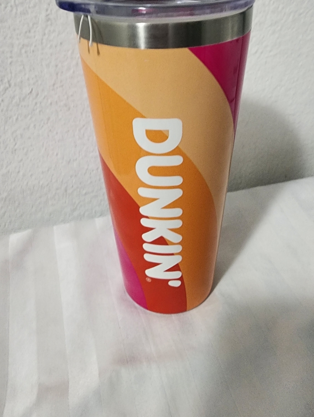 Dunkin Insulated Tumbler in Orange & Pink Gradient